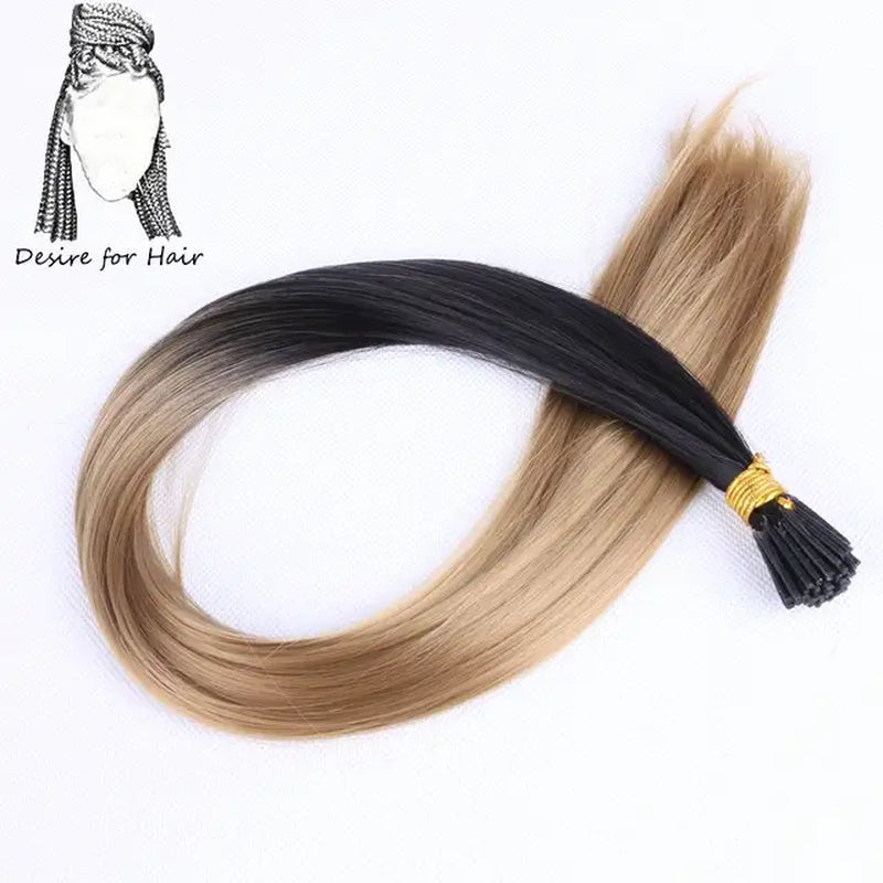 100Strands 22" Long 1G Bright Colors Heat Resistant Synthetic Stick I Tip Micro Ring Hair Extensions for Party