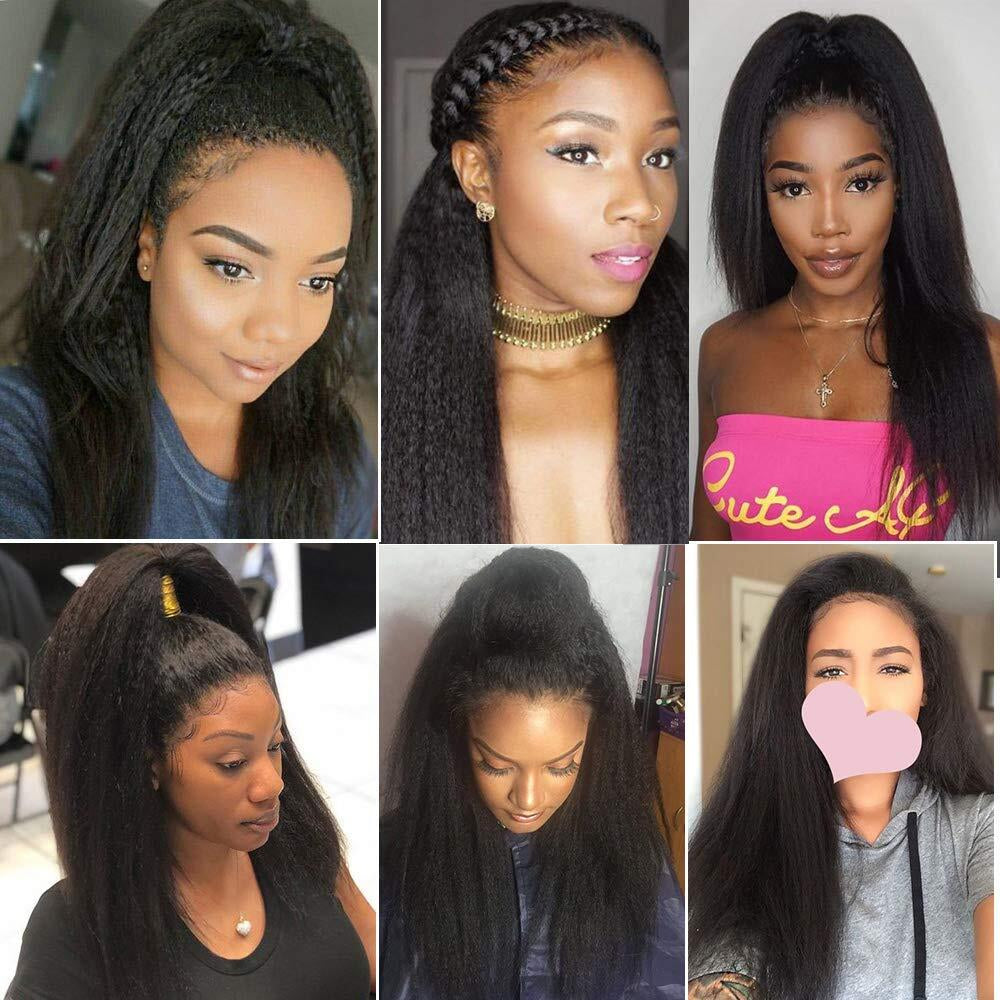 Kinky Straight Hair Bundles 100% Human Hair Weave Bundles 1/3/4 PCS Virgin Hair Brazilian Yaki Natural Hair Extensions Thick End