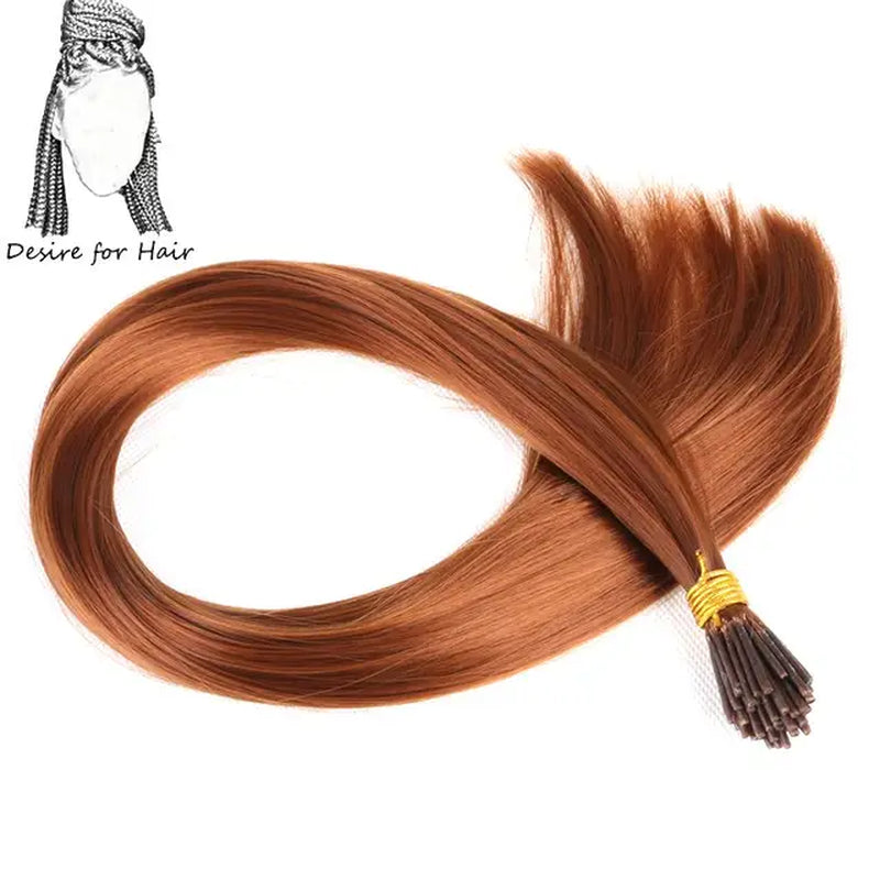 100Strands 22" Long 1G Bright Colors Heat Resistant Synthetic Stick I Tip Micro Ring Hair Extensions for Party